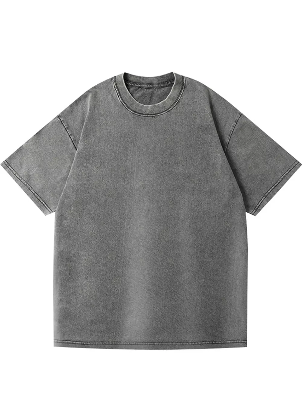 Men's Full Size Vintage Acid Wash Oversized Crewneck T-Shirt Plus Size, image 13