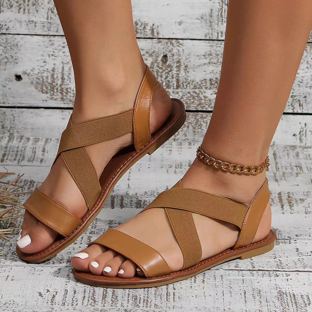 Open Toe Crisscross Sandals, image 6