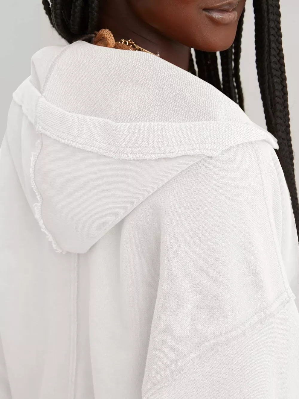 Dropped Shoulder Cropped Hoodie, image 37