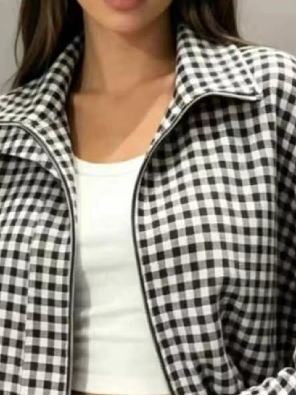 Plaid Zip-Up Jacket, image 2