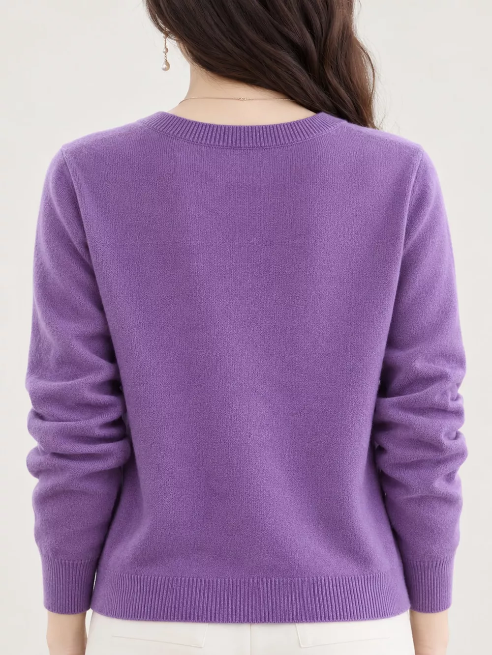 Crew-Neck Button-Down Cardigan, image 65