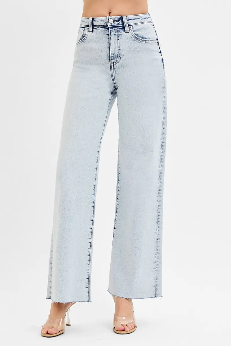 Full Size High Rise Wide Leg Jeans Plus Size
