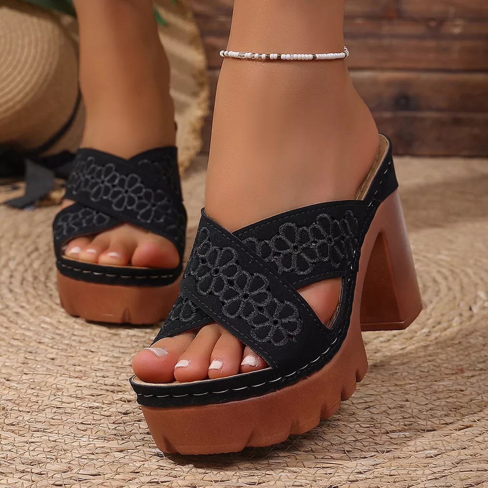 Open Toe Block Heels Sandals, image 4