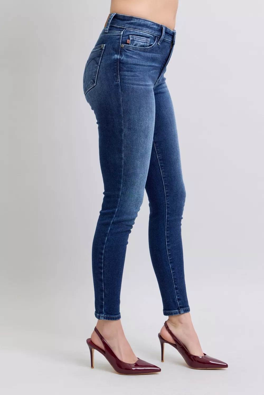 Full Size Washed Thermal Skinny Jeans Plus Size, image 13