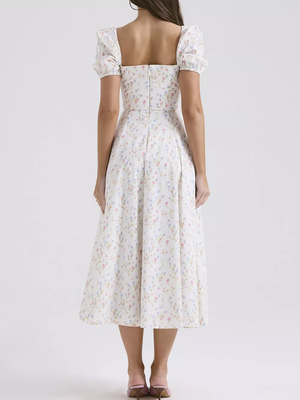 Floral Spaghetti Straps Midi Dress, image 39