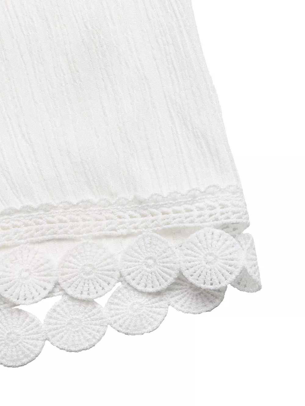 Lace Trim Wide Leg Pants, image 7