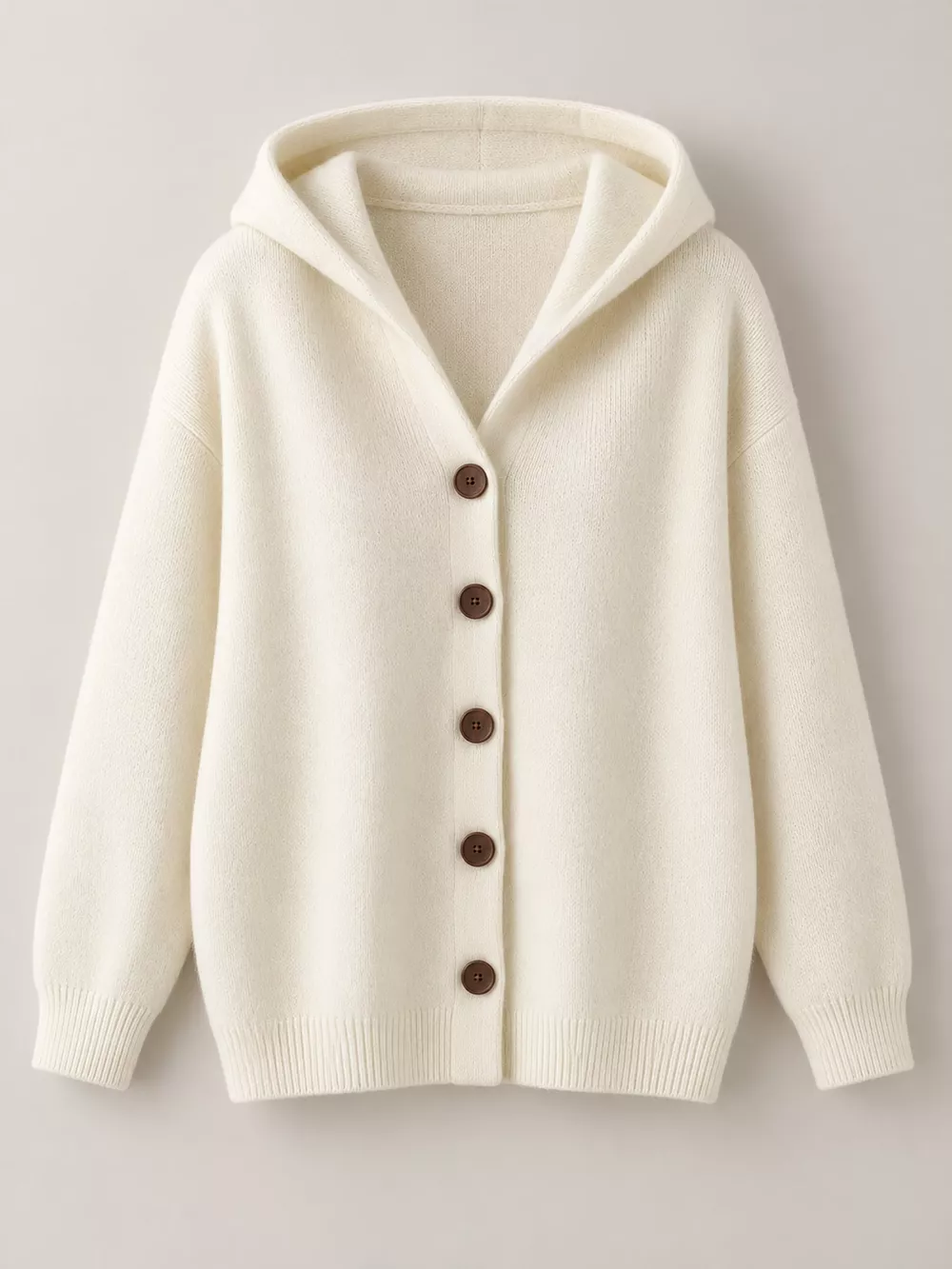 Full Size Hooded Button-Down Knit Cardigan Plus Size, image 22
