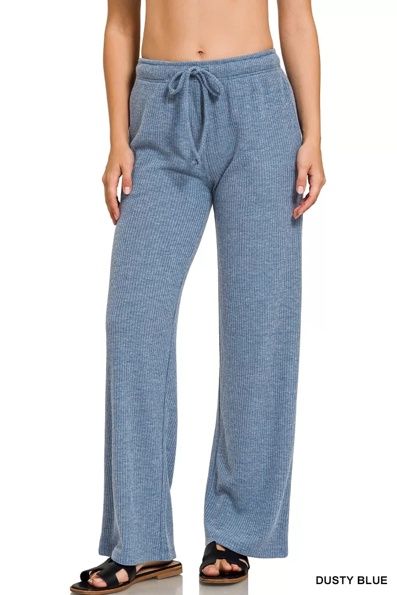 Ribbed Drawstring Lounge Pants