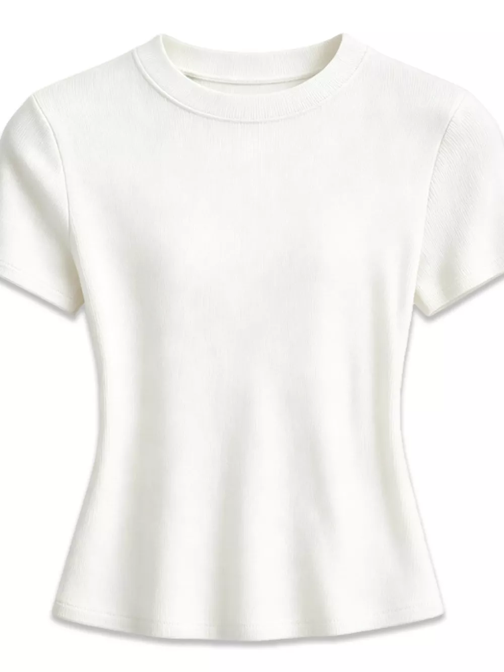Slim-Fit Crew Neck Basic T-Shirt, image 9