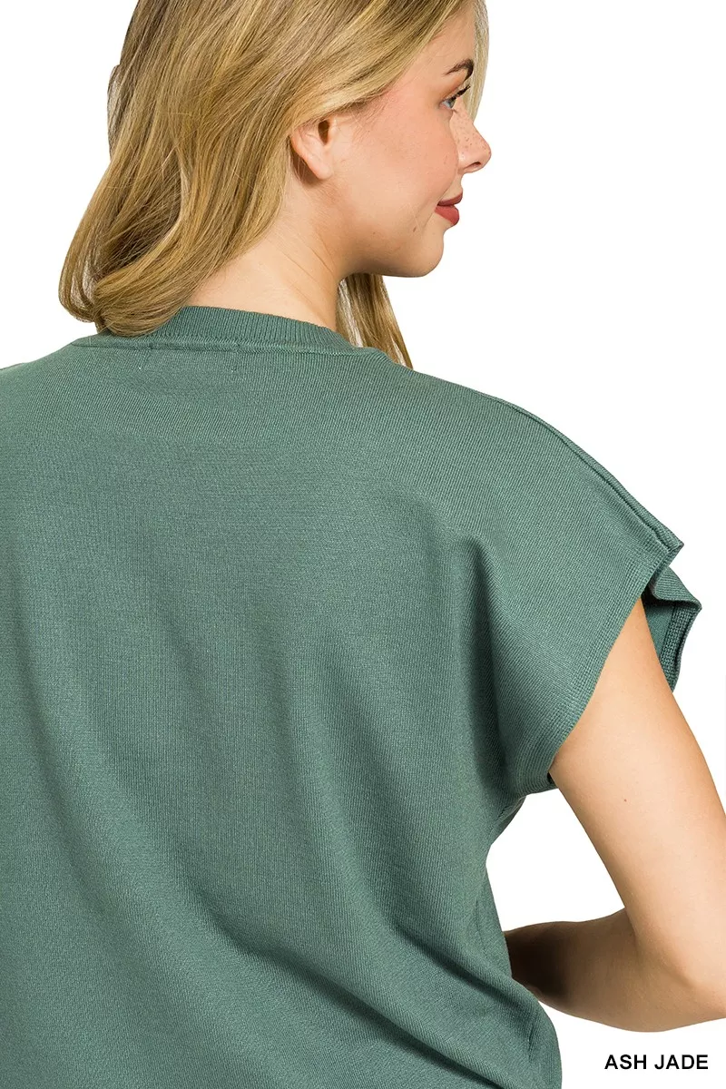 Viscose Round-neck Short Sleeve Sweater, image 2