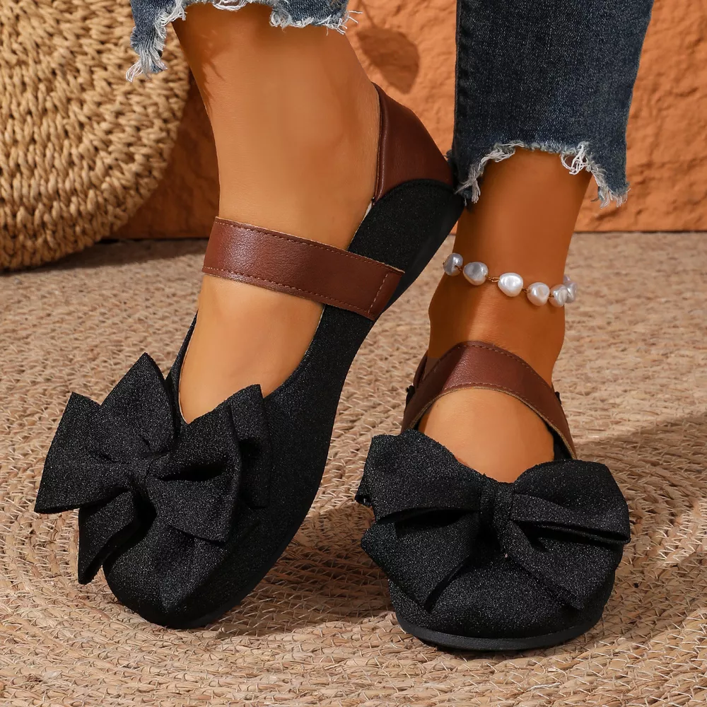 Bow Decor Round Toe Slip-Ons, image 8