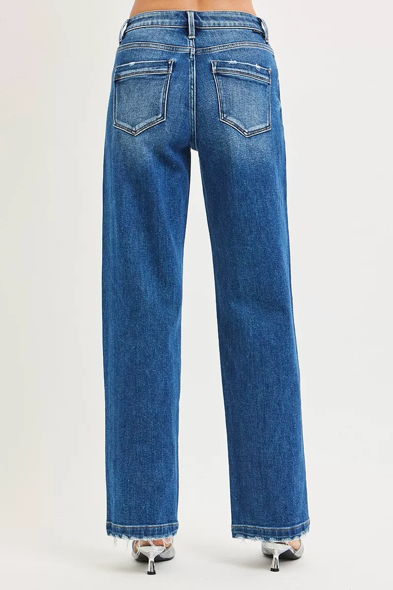 Full Size Slouchy Baggy Jeans Pocket Side Seam Detail Plus Size, image 4