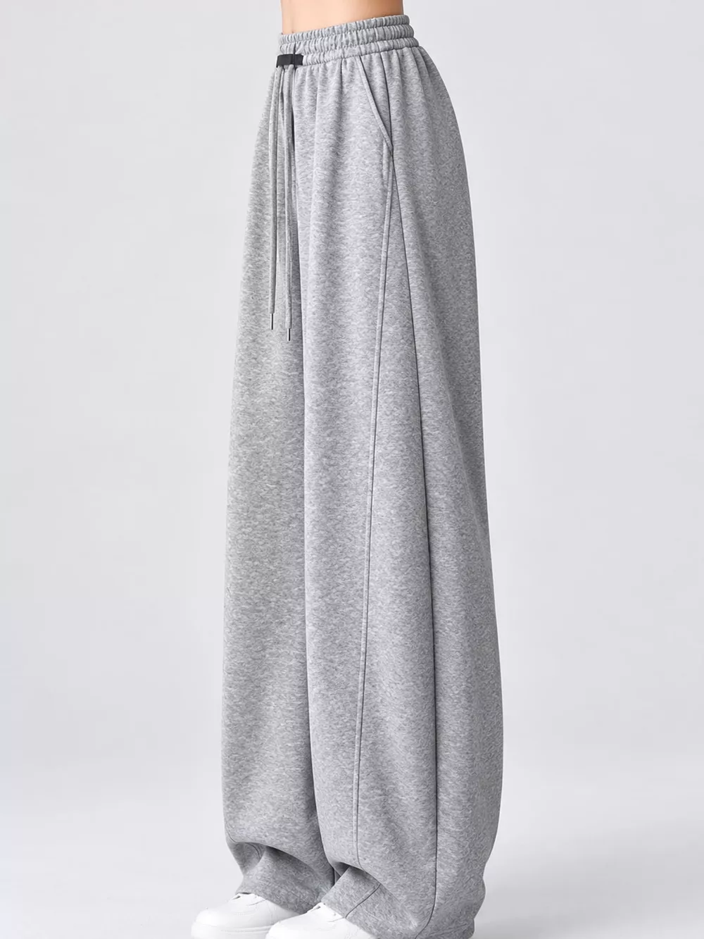 Full Size Drawstring Loose Fit Wide-Leg Sweatpants Plus Size, image 3