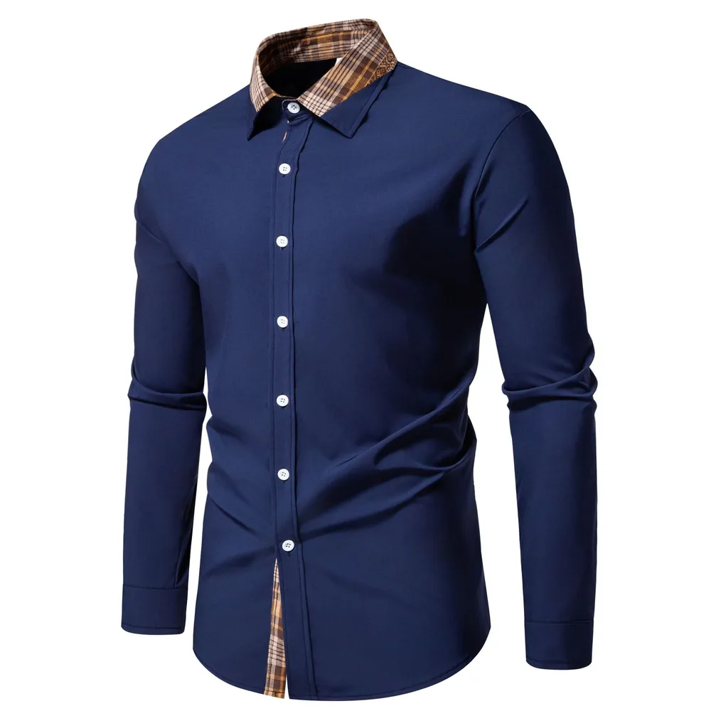 Men's Plus Size Plaid Collar Button Down Shirt, image 7