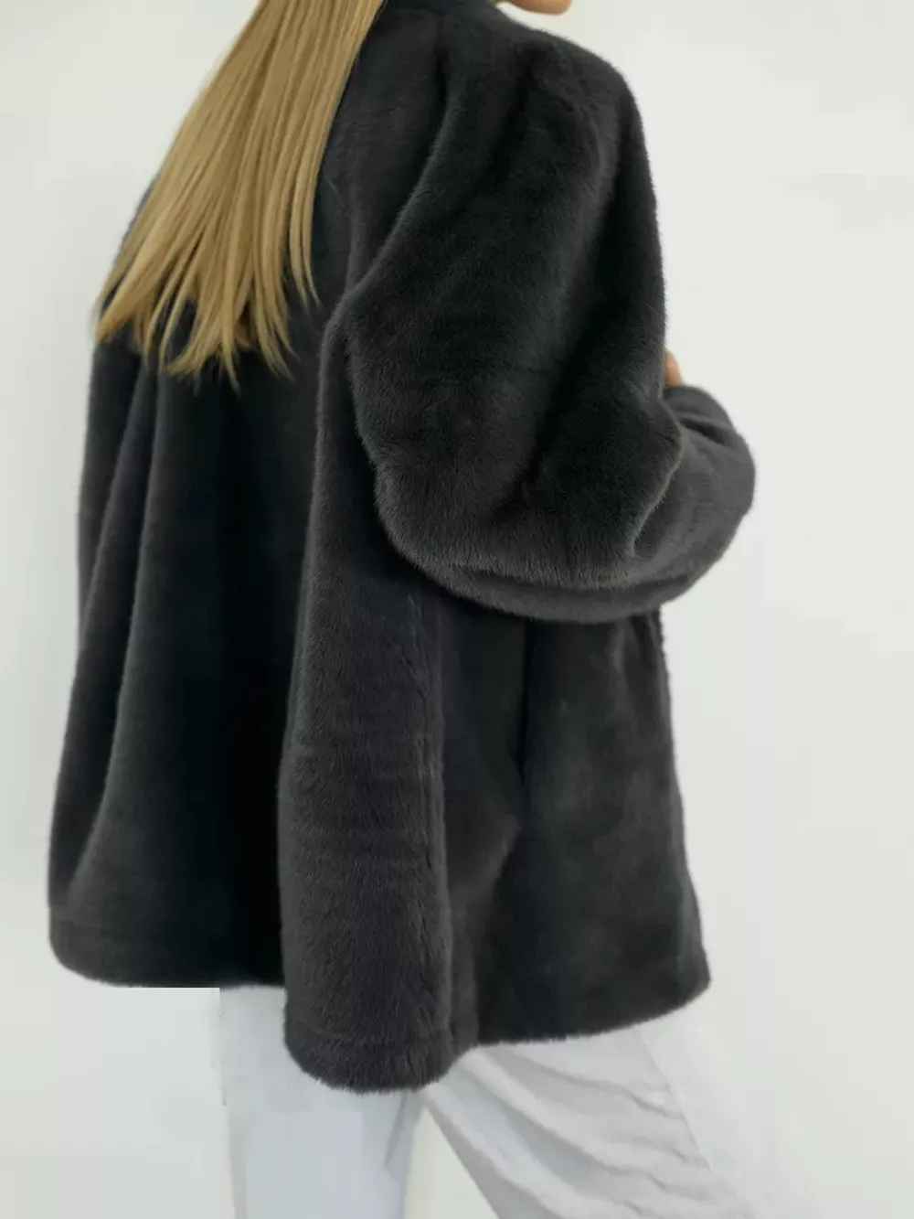 Faux Fur Open-Front Outerwear, image 14