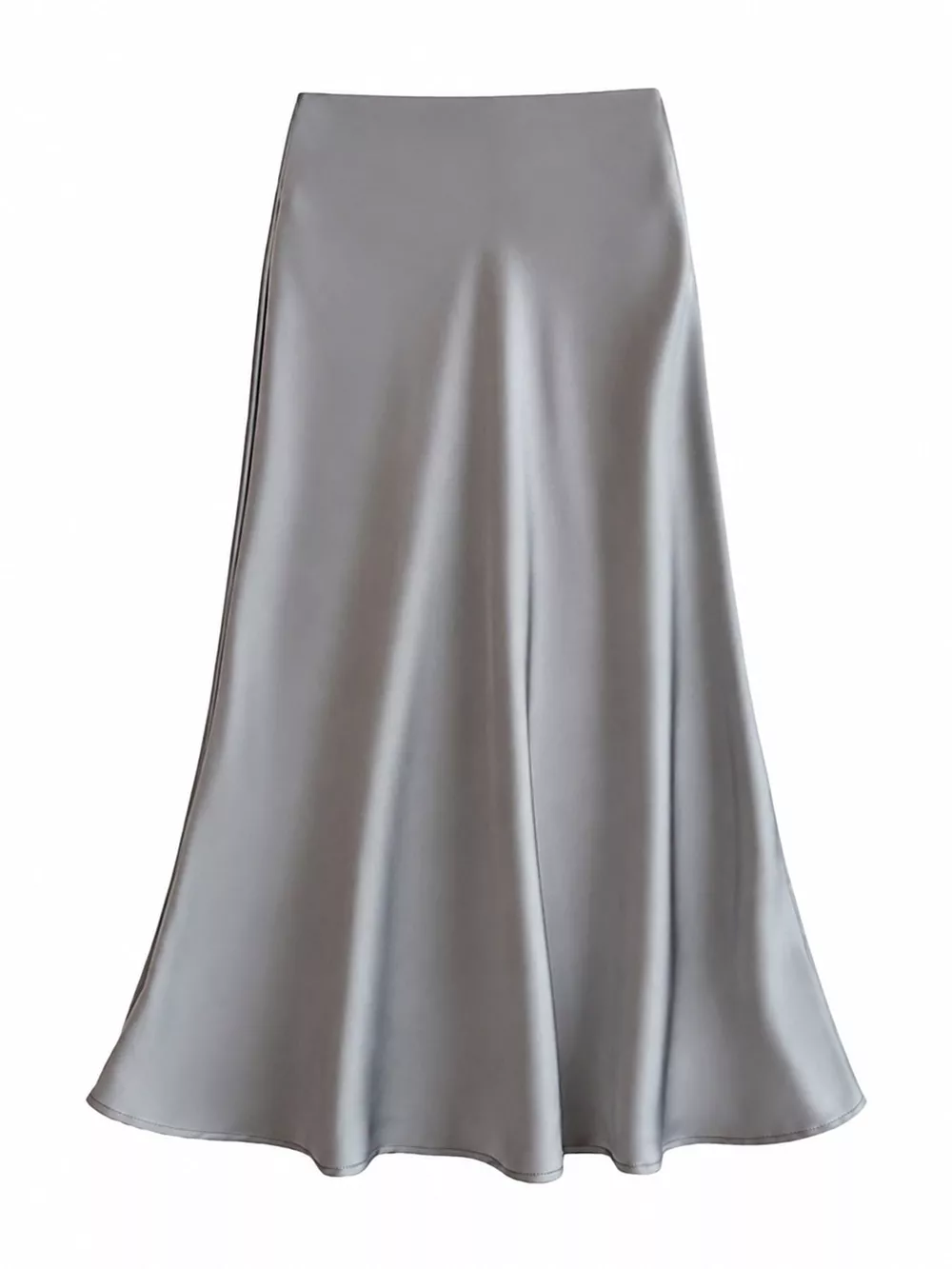 Full Size High-Waisted Satin Midi Skirt Plus Size, image 31
