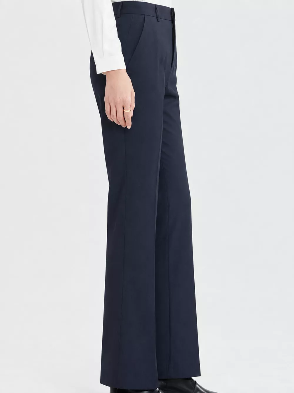 High-Waisted Slim-Fit Dress Pants, image 6