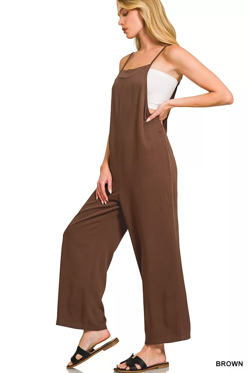 Rayon Woven Wide Leg Jumpsuit, image 3