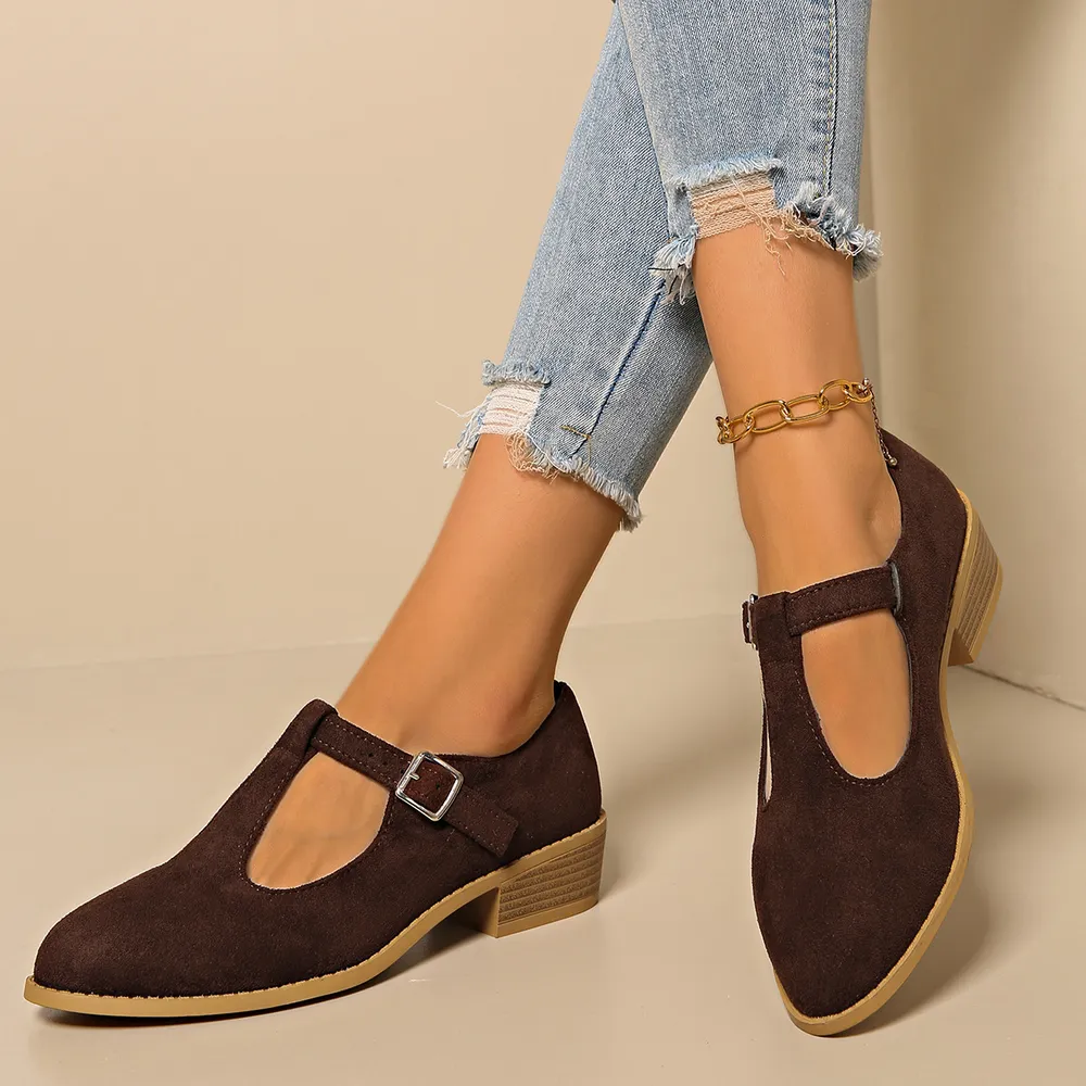 Classic Suede Block Heel Slip-Ons, image 11