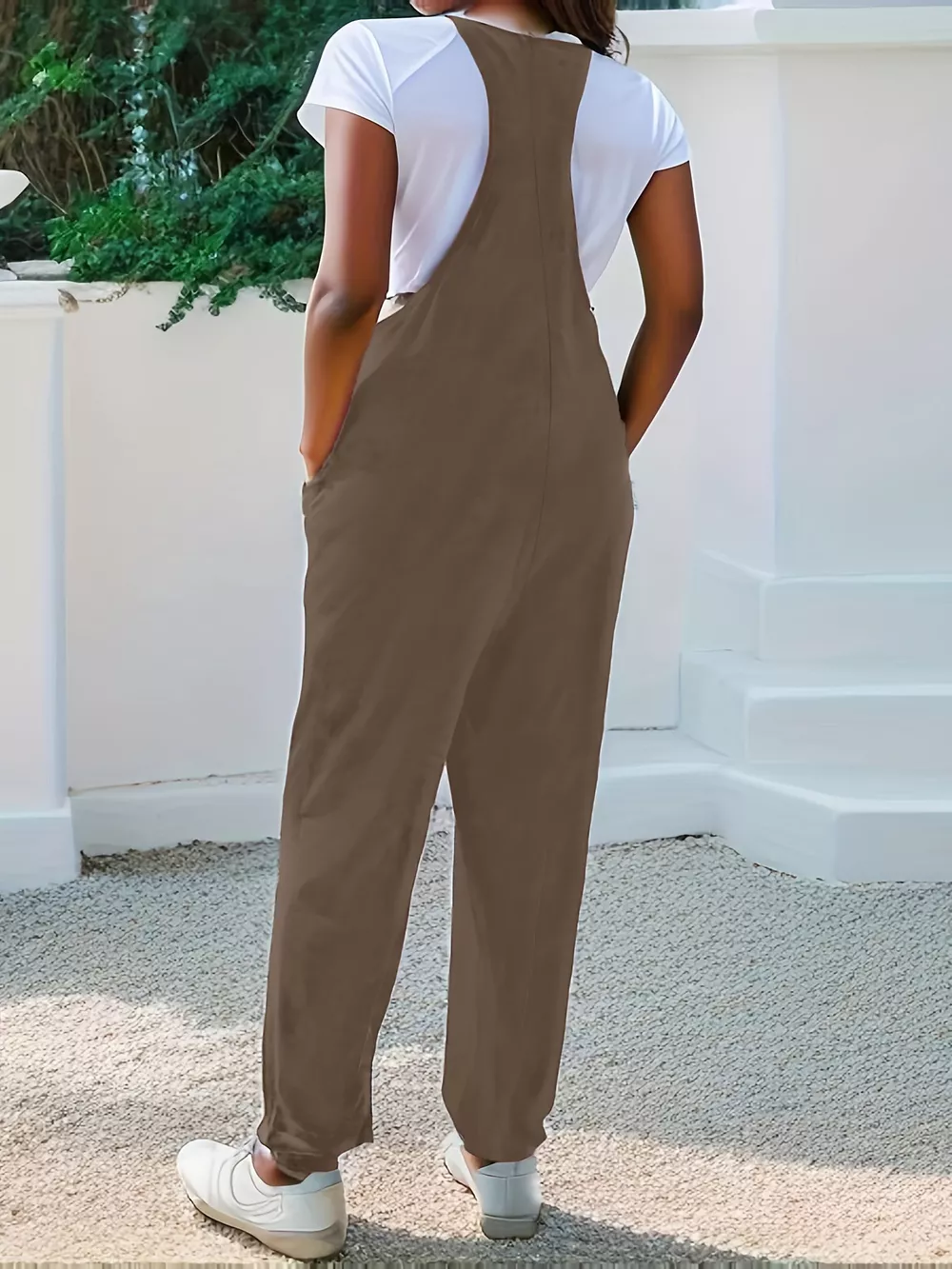 Casual Loose Fit Spaghetti Strap Jumpsuit, image 11