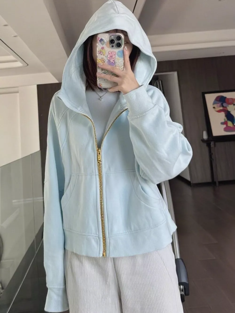 Zip Up Raglan Sleeve Hoodie, image 7