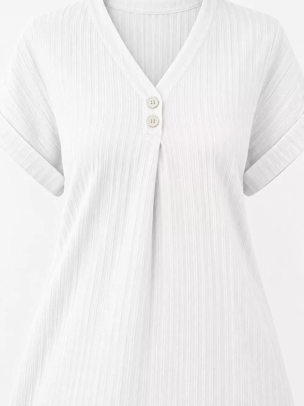 Full Size V-Neck Short Sleeve Midi Dress Plus Size, image 15