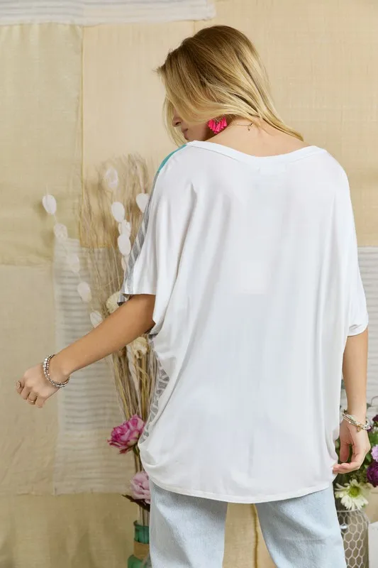 Colorblock Casual Knit Tunic Top, image 3
