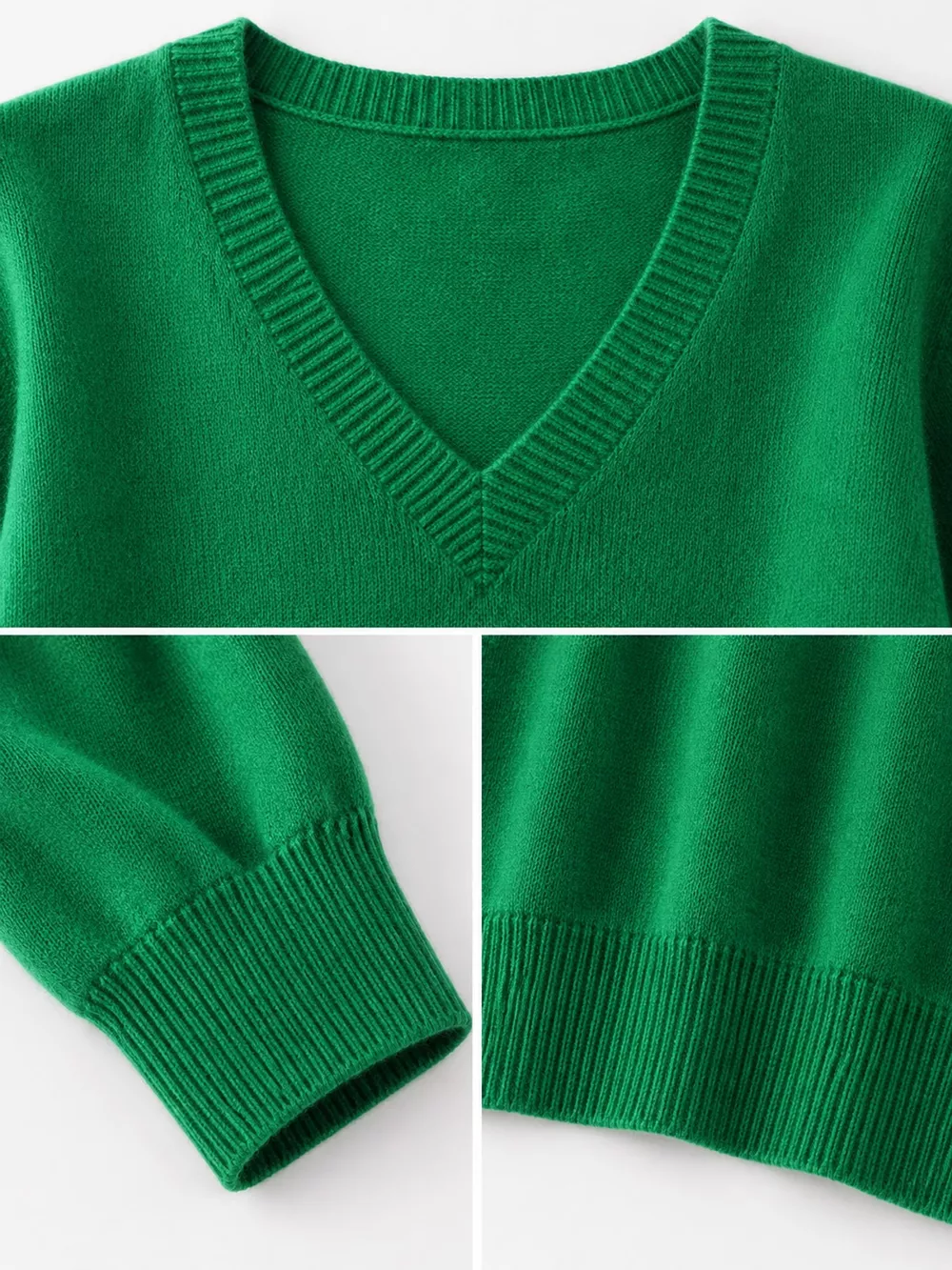 V-Neck Solid Color Sweater, image 60