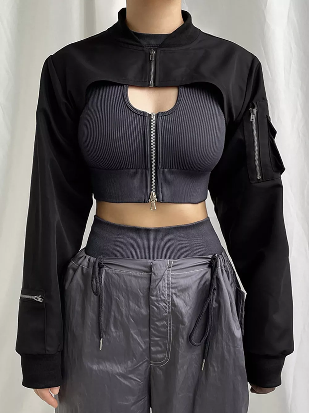Ultra-Cropped Long Sleeve Top, image 3