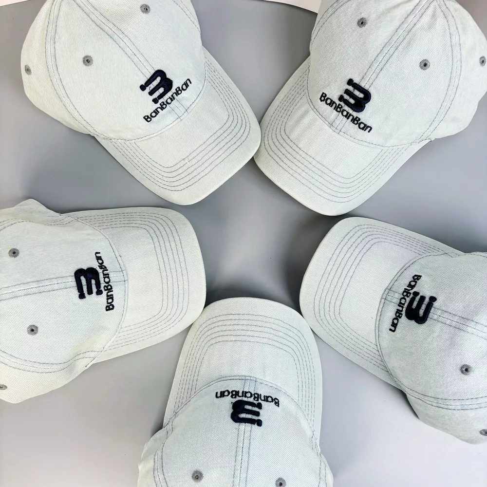 Embroidered Denim Baseball Cap, image 3