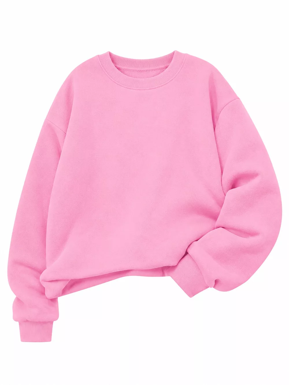 Full Size Solid Color Long Sleeve Sweatshirt Plus Size, image 28