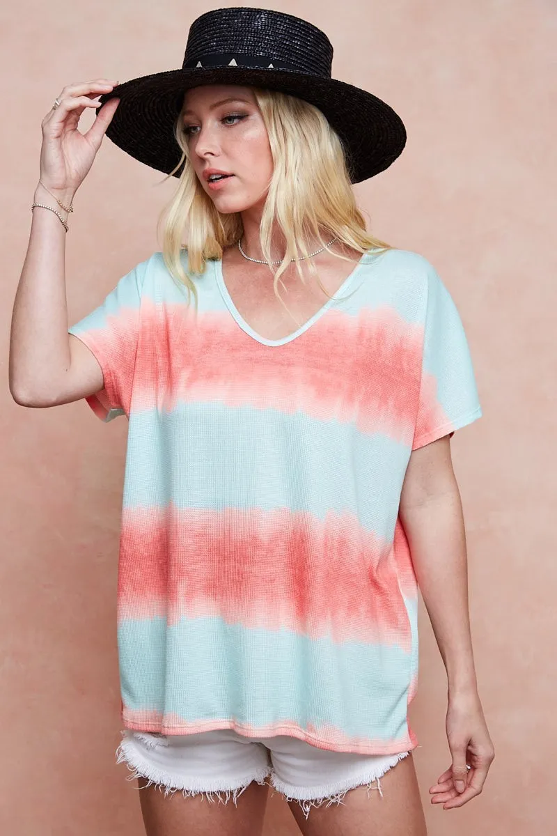 Tiedye Printed Hacci Knit Top, image 6
