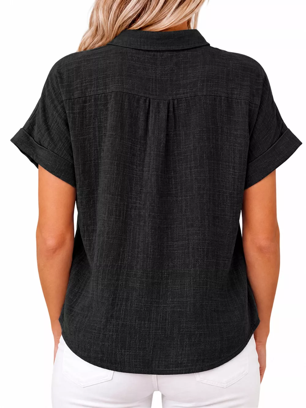 Full Size Button Up Short Sleeve Shirt Plus Size, image 8