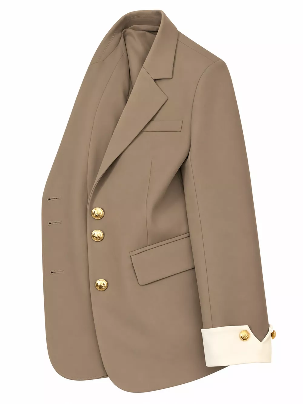 Full Size Single-Breasted Blazer with Gold Button Accents Plus Size, image 9