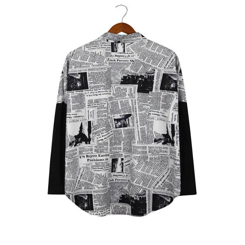 Men's Full Size Contrast Sleeve Button-Up Shirt Plus Size, image 2