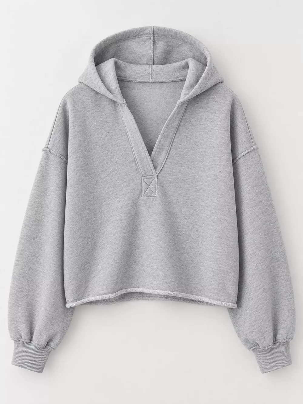 Dropped Shoulder Cropped Hoodie, image 14