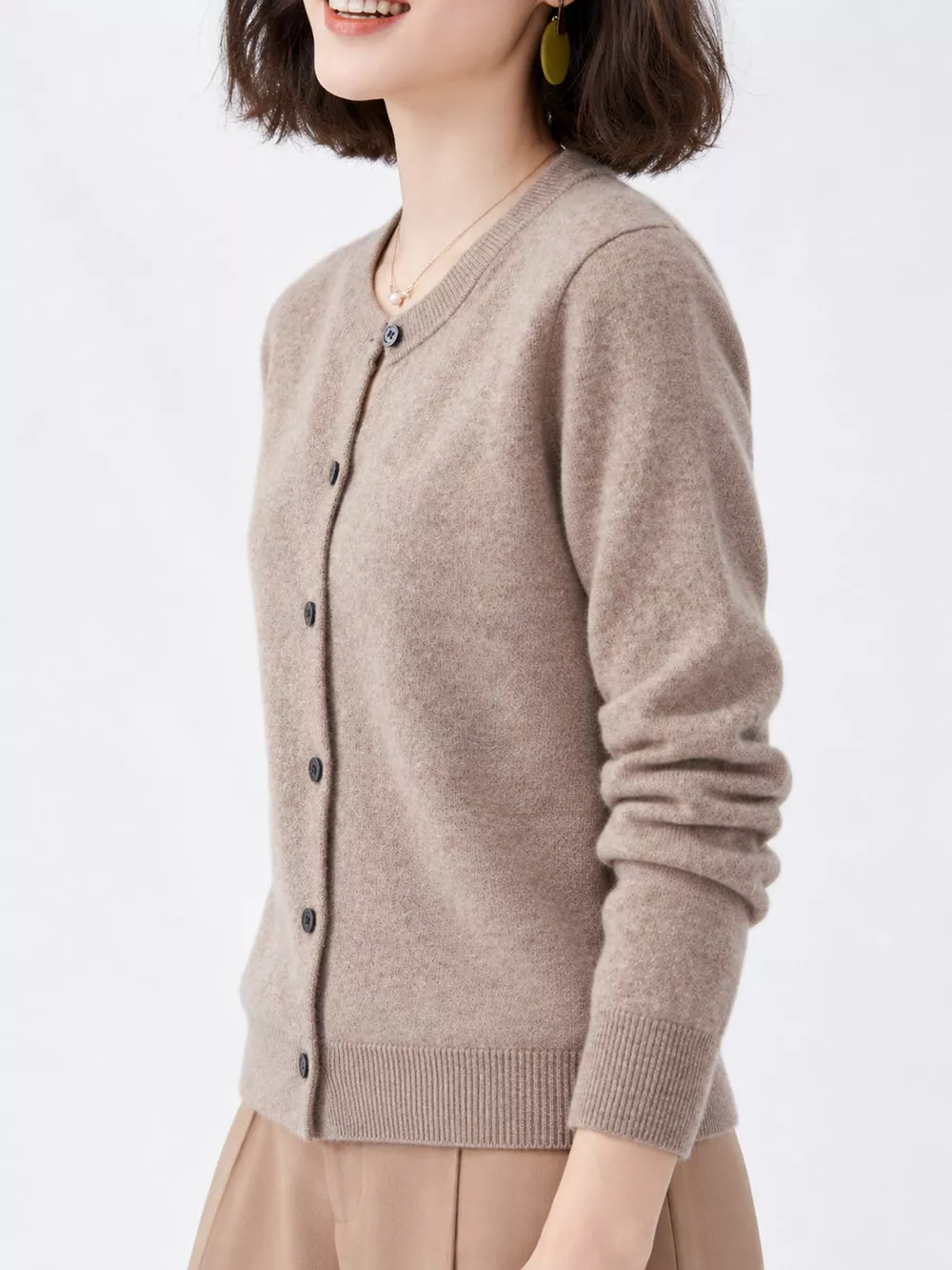 Crew Neck Button-Down Cardigan, image 40
