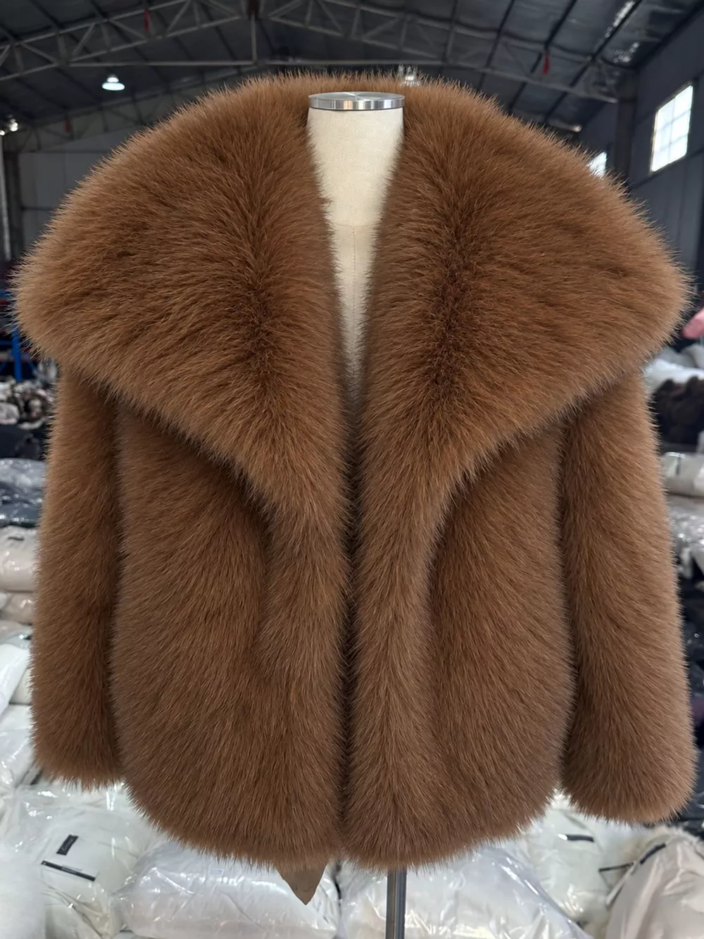 Fox Fur Collar Winter Outerwear, image 20