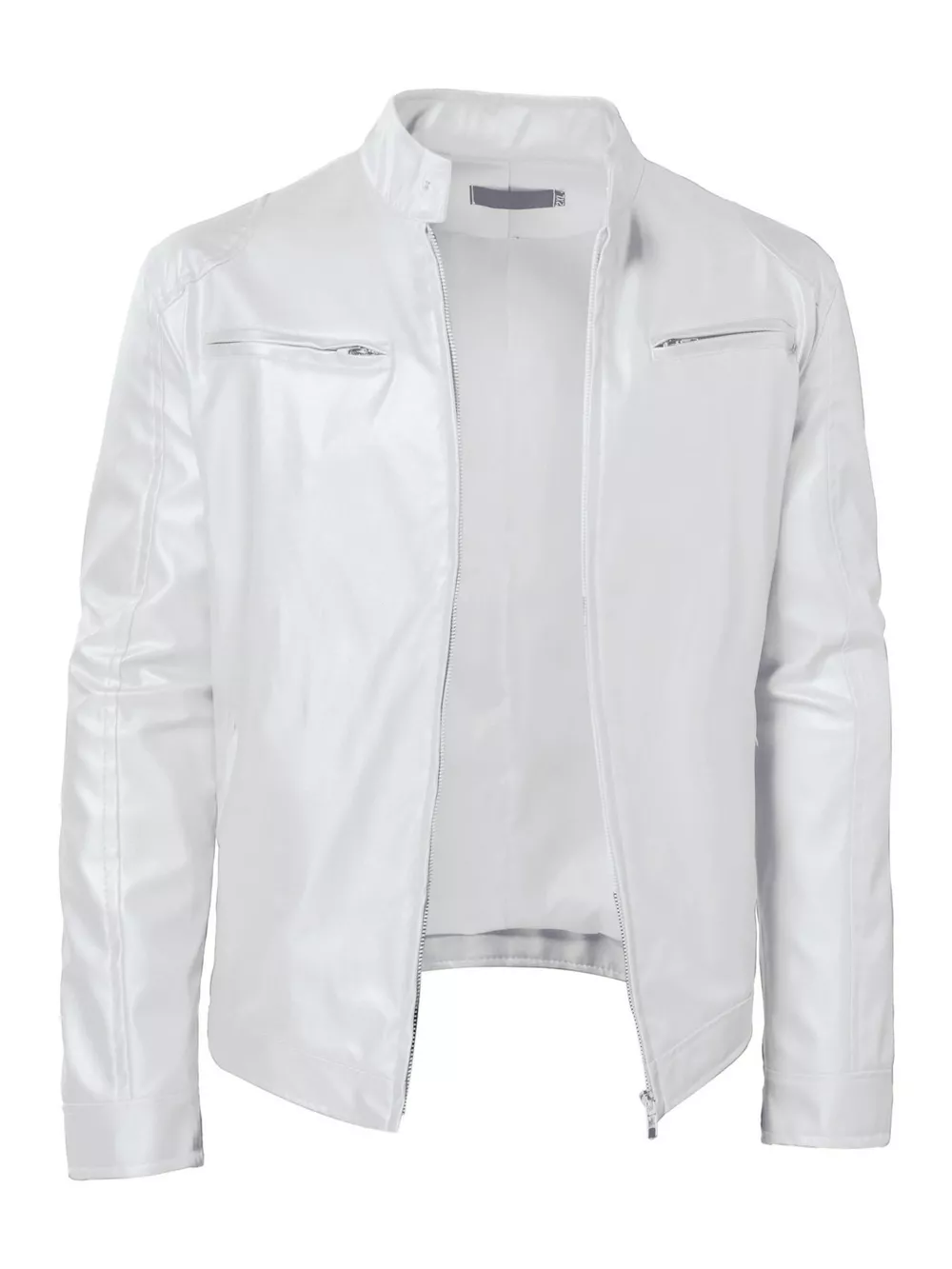 Men's Full Size Faux Leather Zip Up Jacket Plus Size, image 41