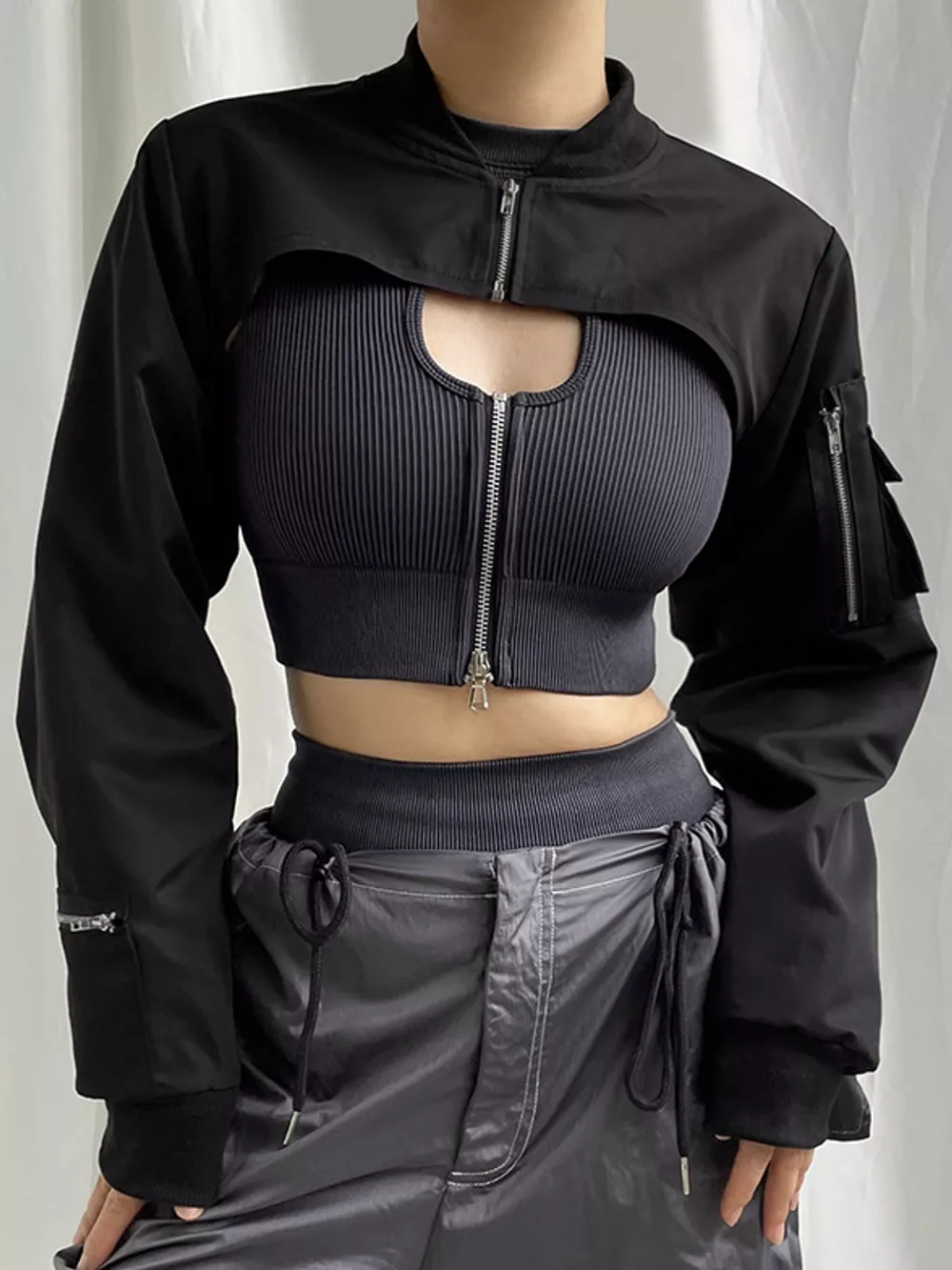 Ultra-Cropped Long Sleeve Top