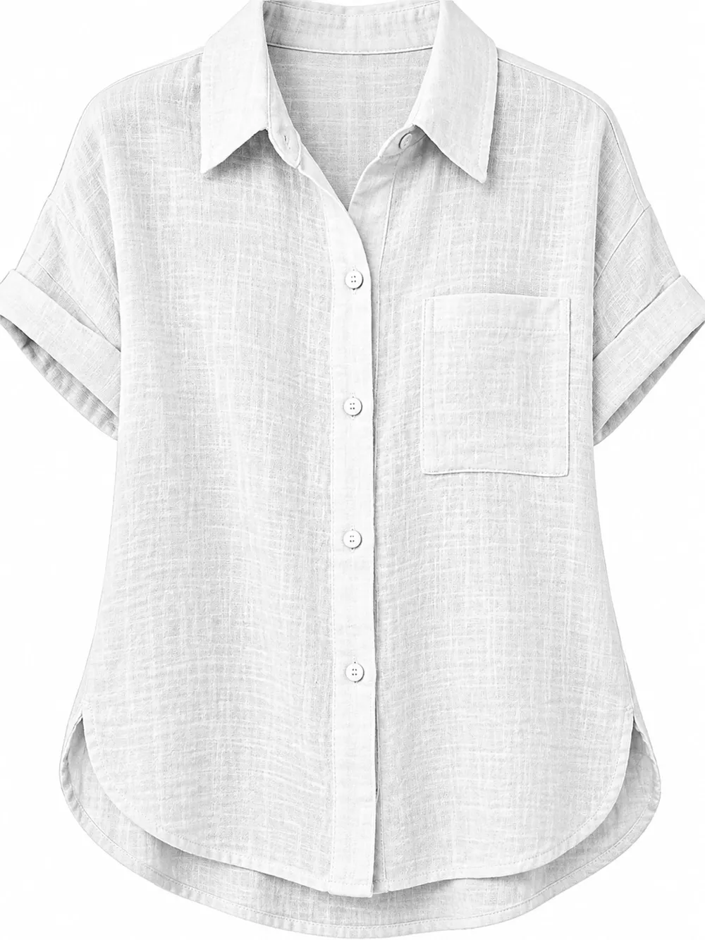 Full Size Button Up Short Sleeve Shirt Plus Size, image 5