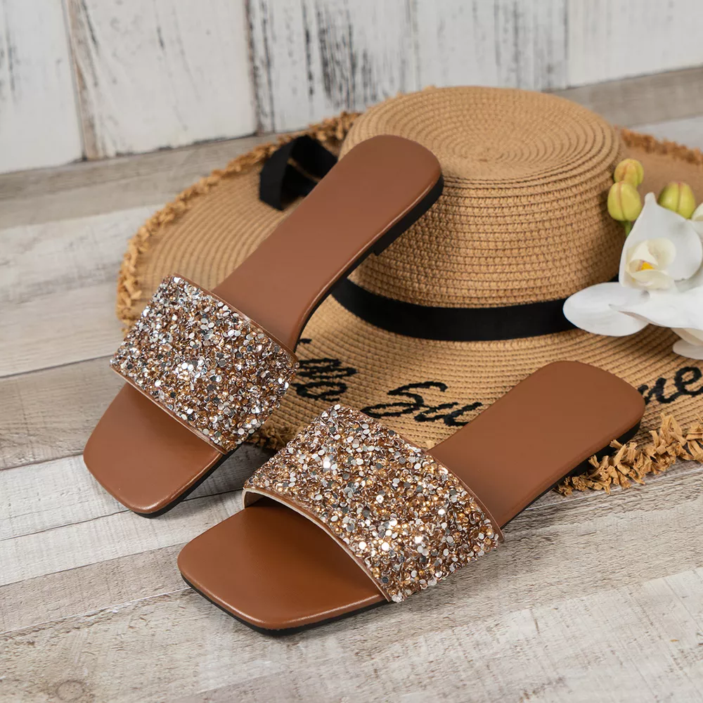 Open Toe Rhinestone Sandals, image 5