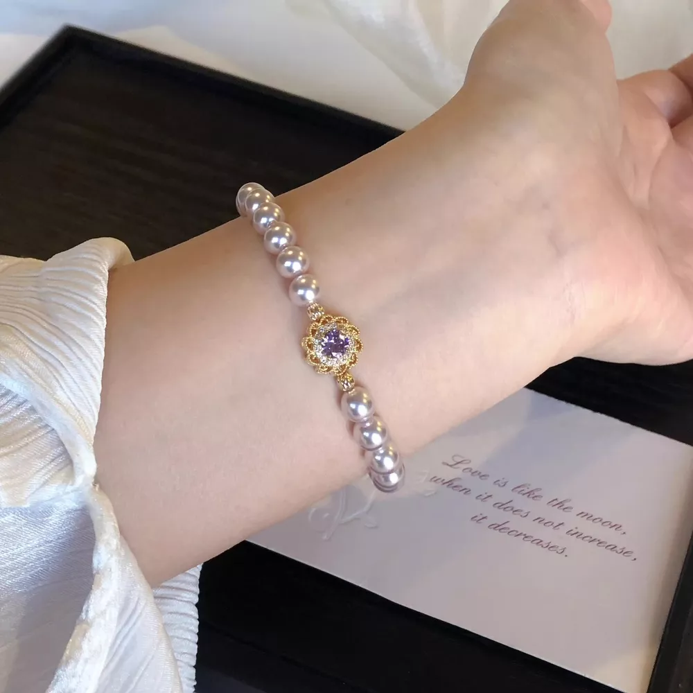 18K Gold-Plated Pearl Bracelet, image 4