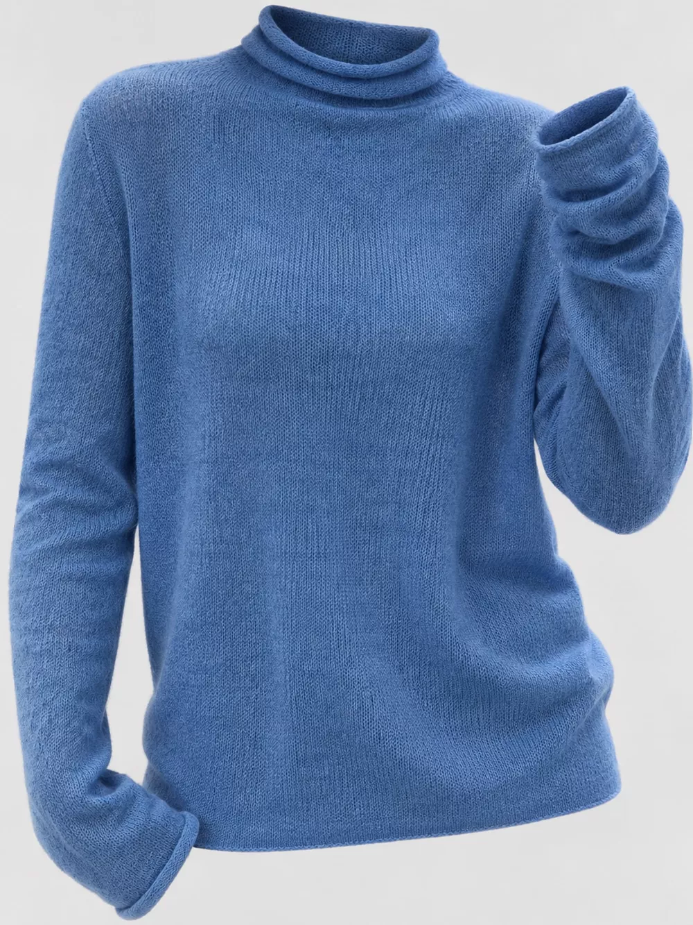 Sheer Turtleneck Knit Top, image 27