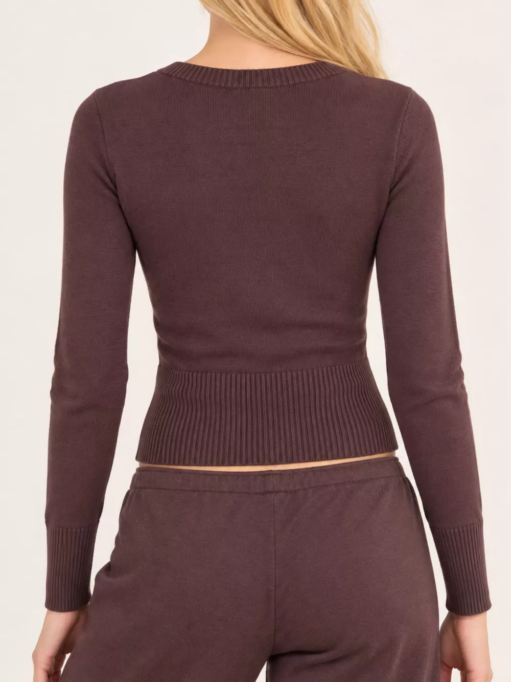 Slim-Fit Ribbed Knit Button-Down Cardigan, image 11