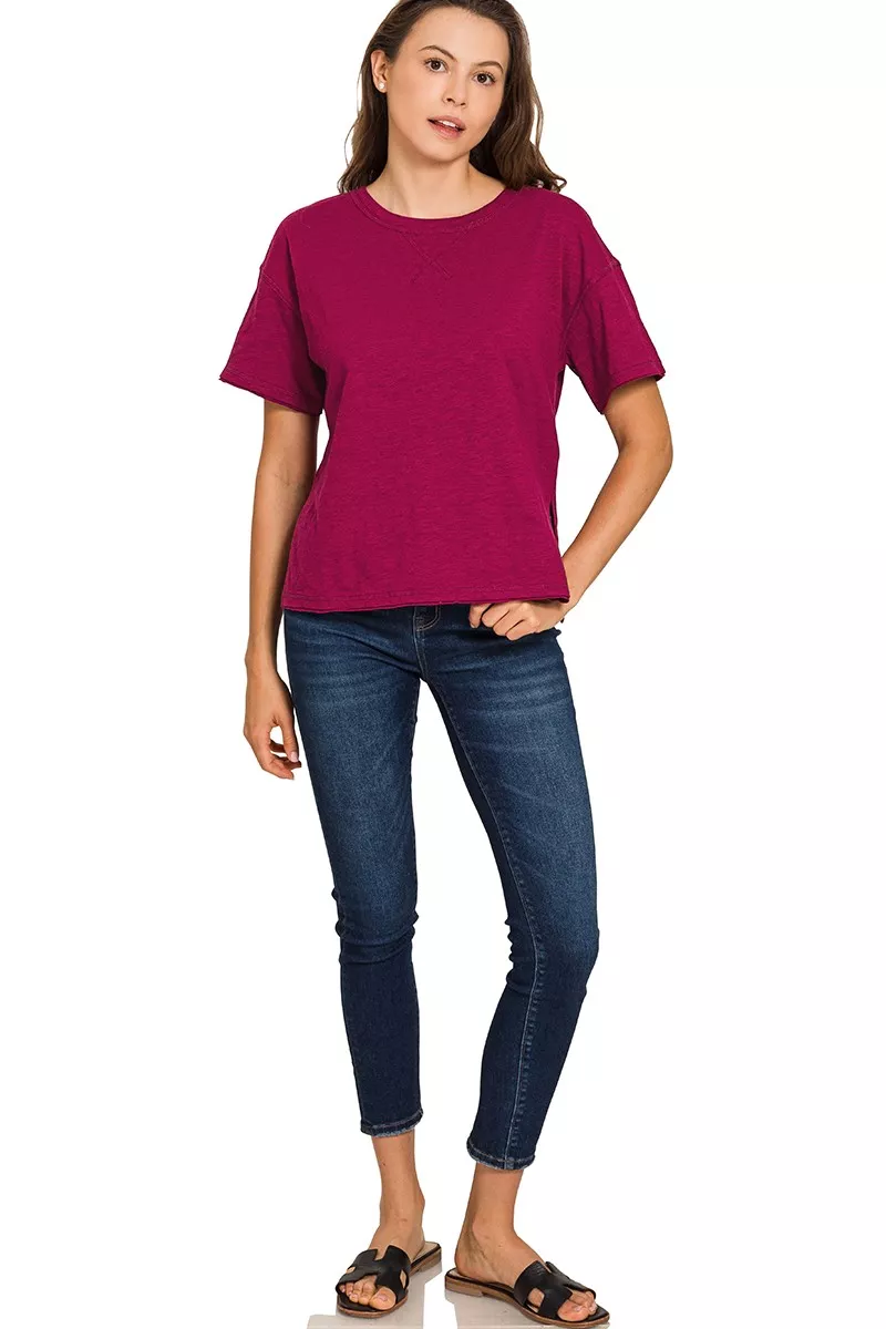 Cotton Slub Short Sleeve Tee, image 2