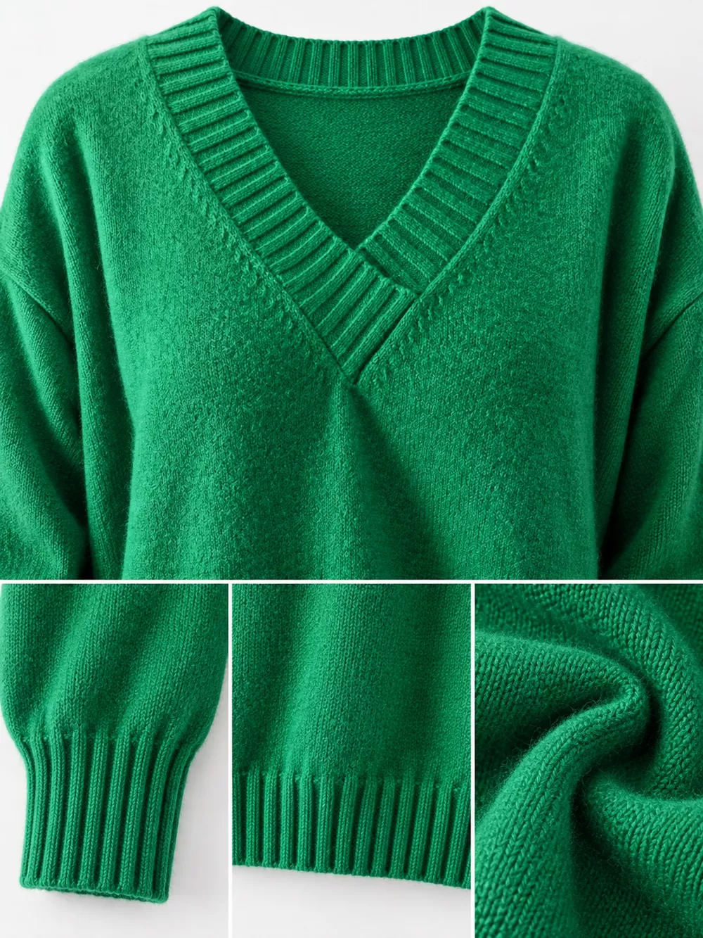Full Size V-Neck Dropped Shoulder Sweater Plus Size, image 52