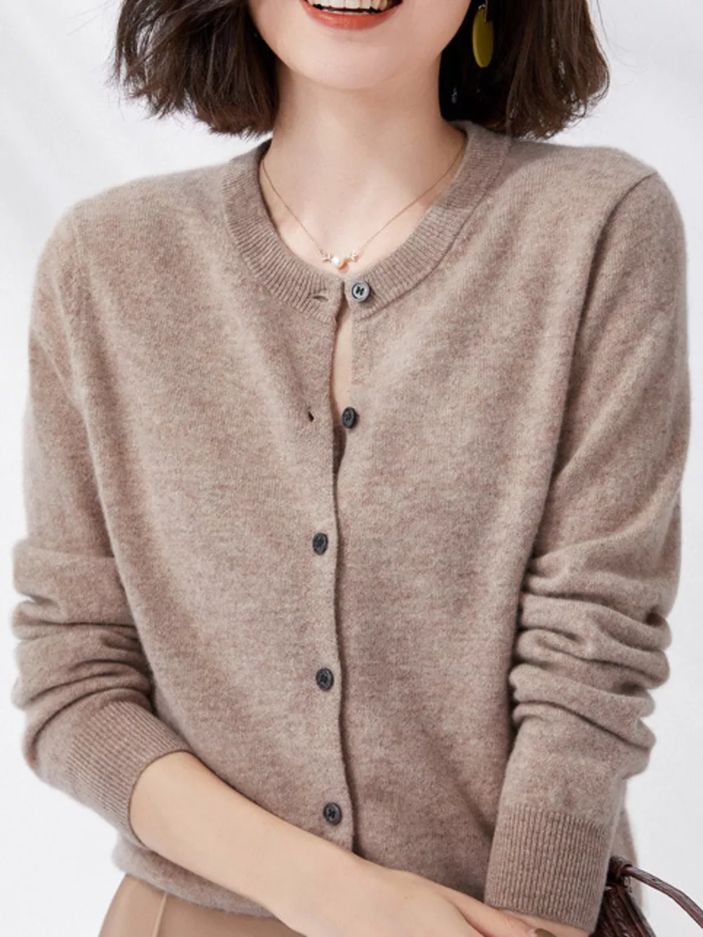 Crew Neck Button-Down Cardigan, image 37