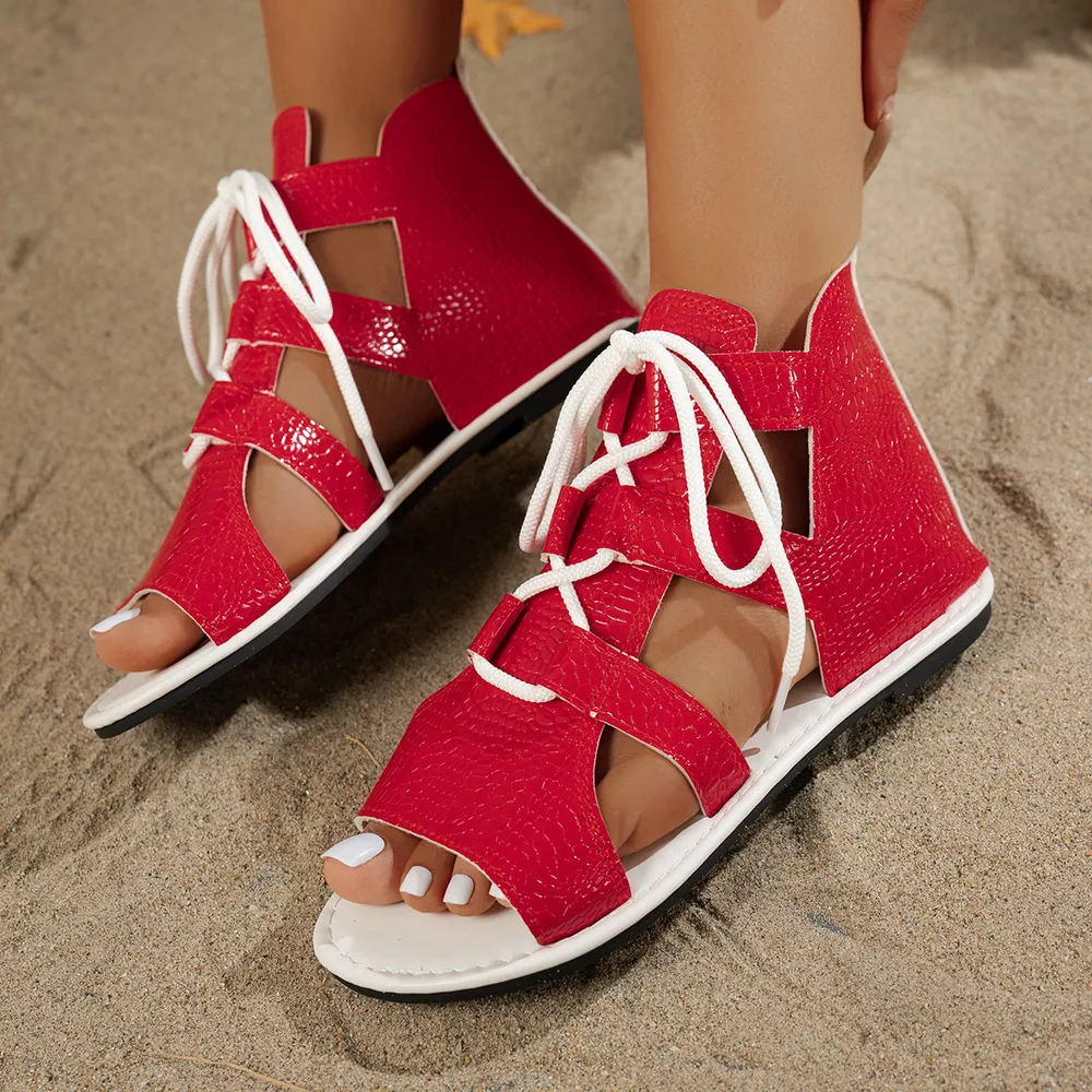 Open Toe Flats Sandals, image 11