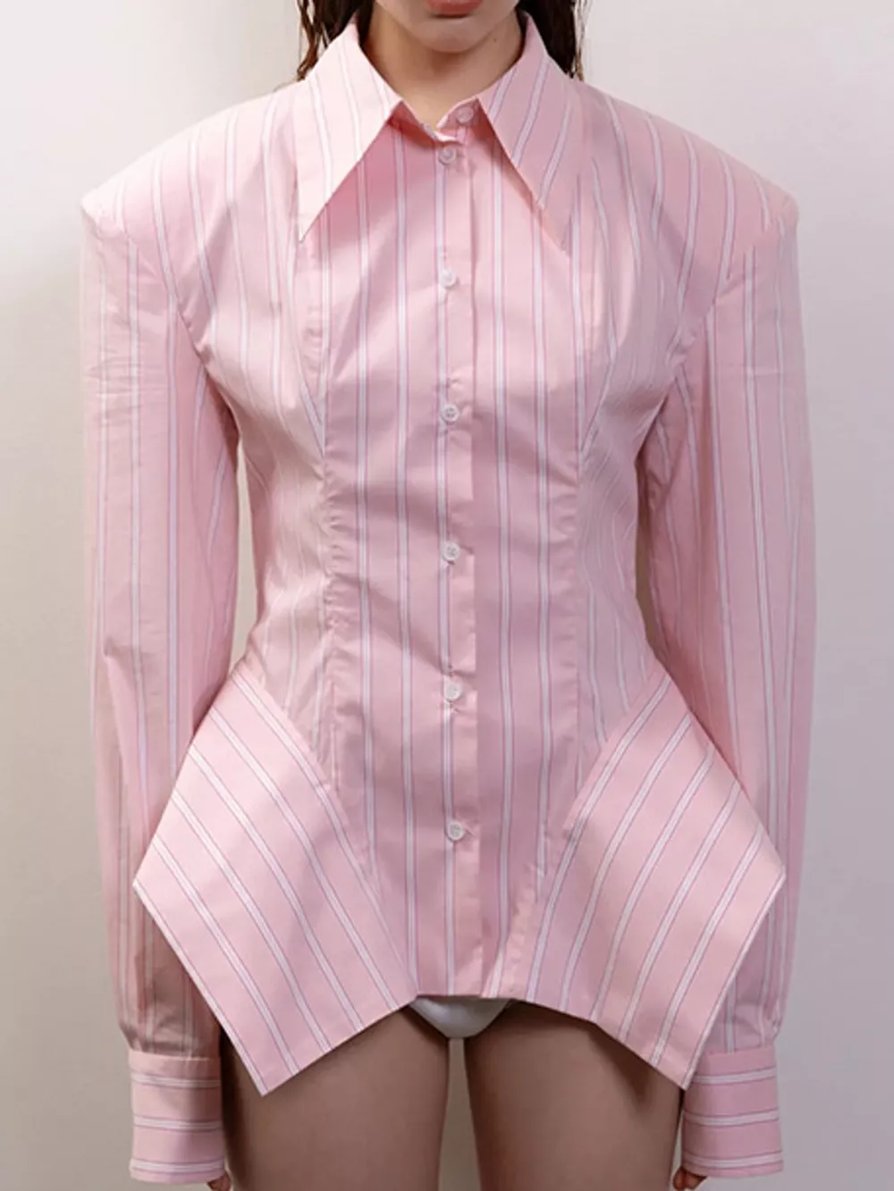 Striped Button Up Long Sleeve Shirt